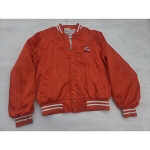 Vtg Florida Gators Jacket Mens M Orange Satin Bomber Football Hartwell NCAA READ